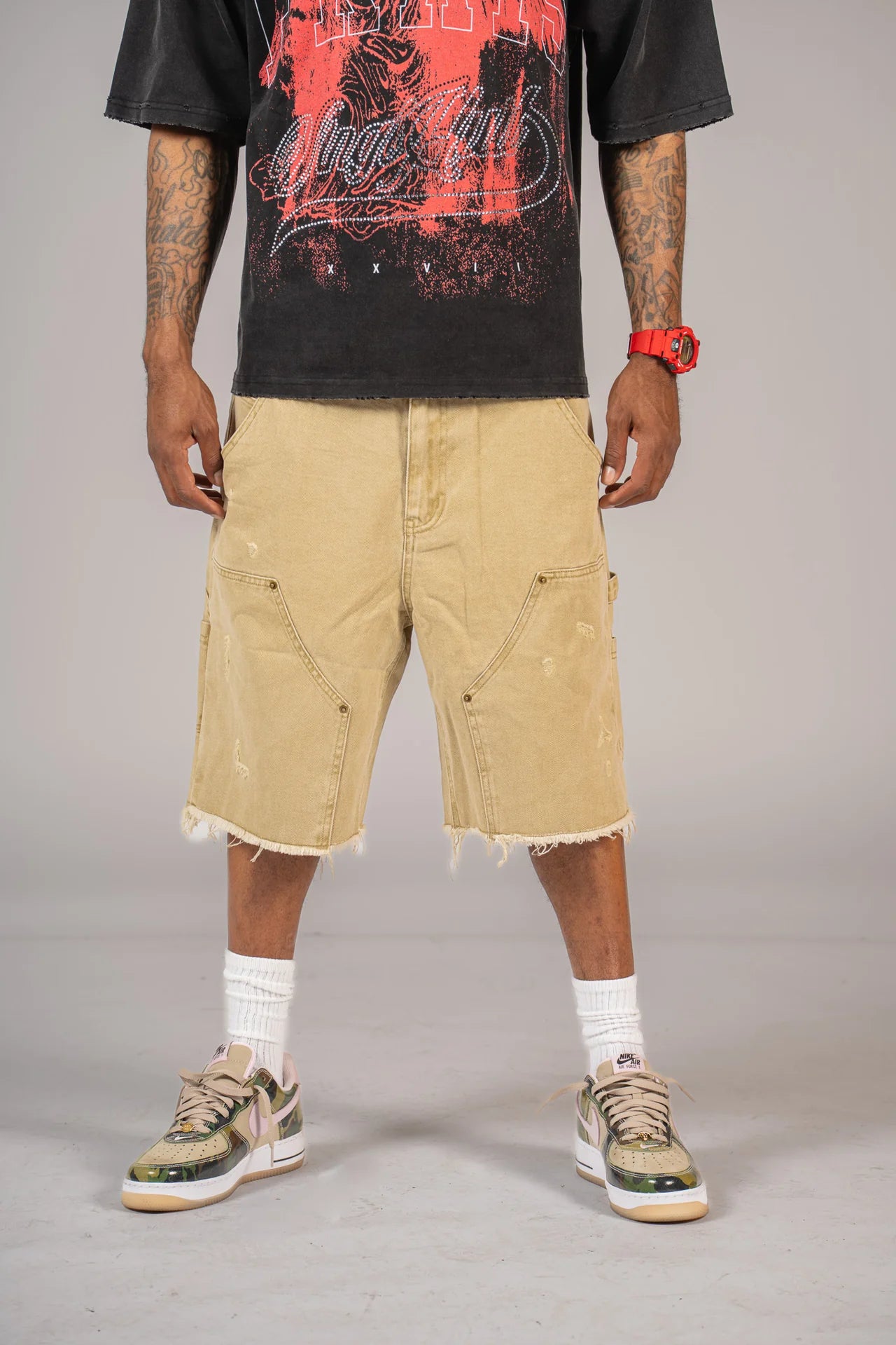 Khaki Carpenter Shorts