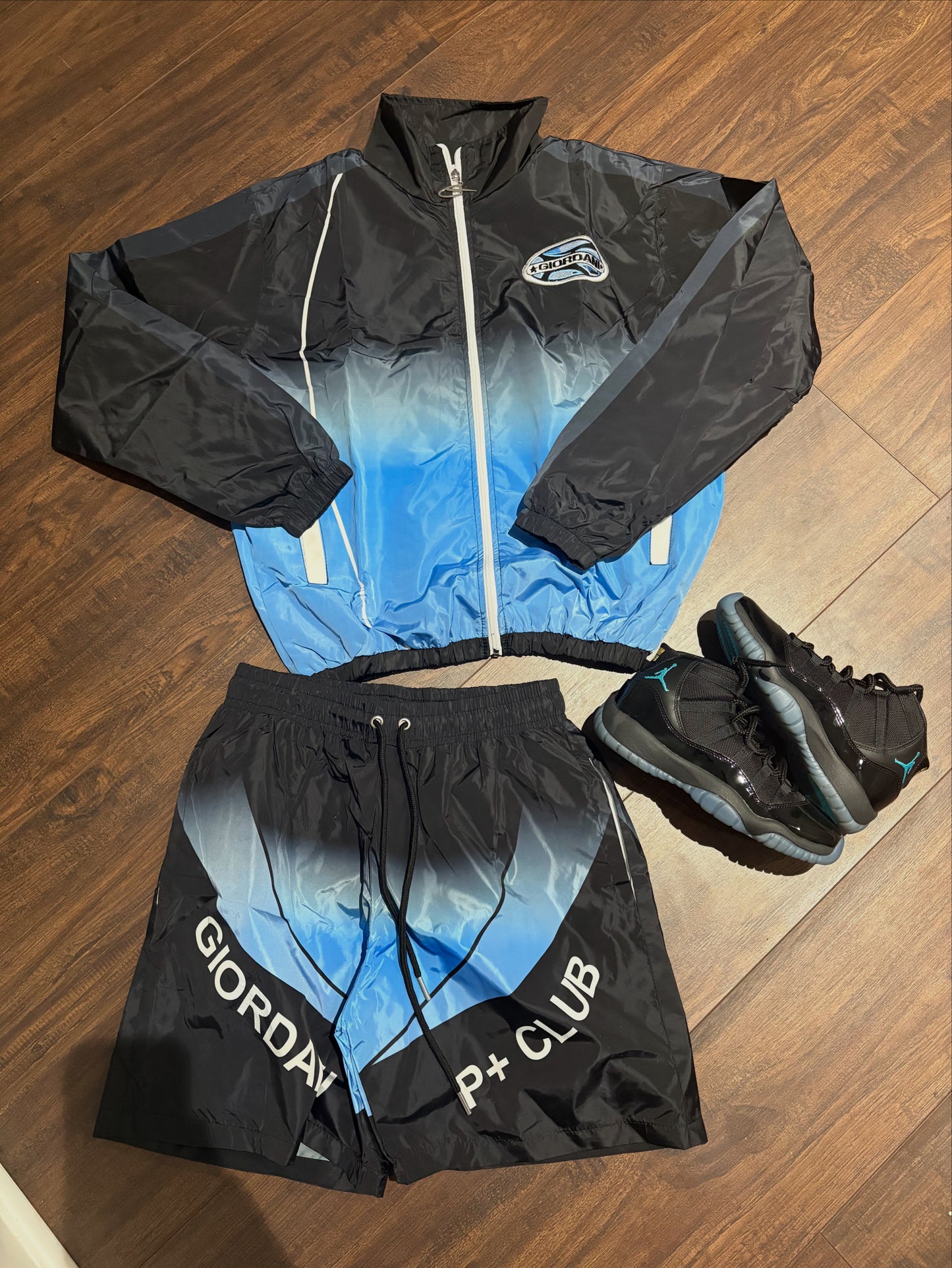Blue Giordani Windbreaker Set