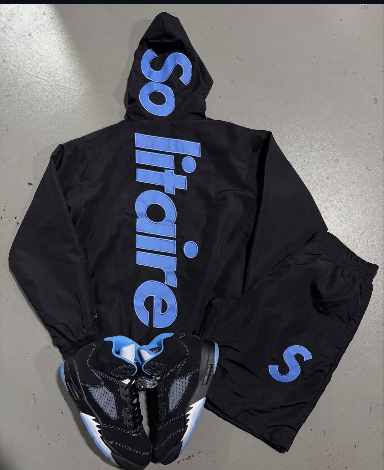 SL blue back Windbreaker set